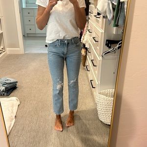 High Rise Light Wash Jeans